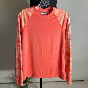 Columbia Men's Long Sleeve Performance Tee - Coral